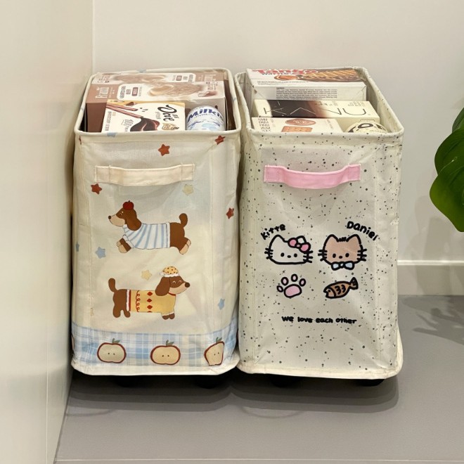 Cesta de almacenamiento de hendidura bolsa de almacenamiento azul portátil plegable con polea de almacenamiento de almacenamiento caja de ordenamiento cesta de ropa sucia azul