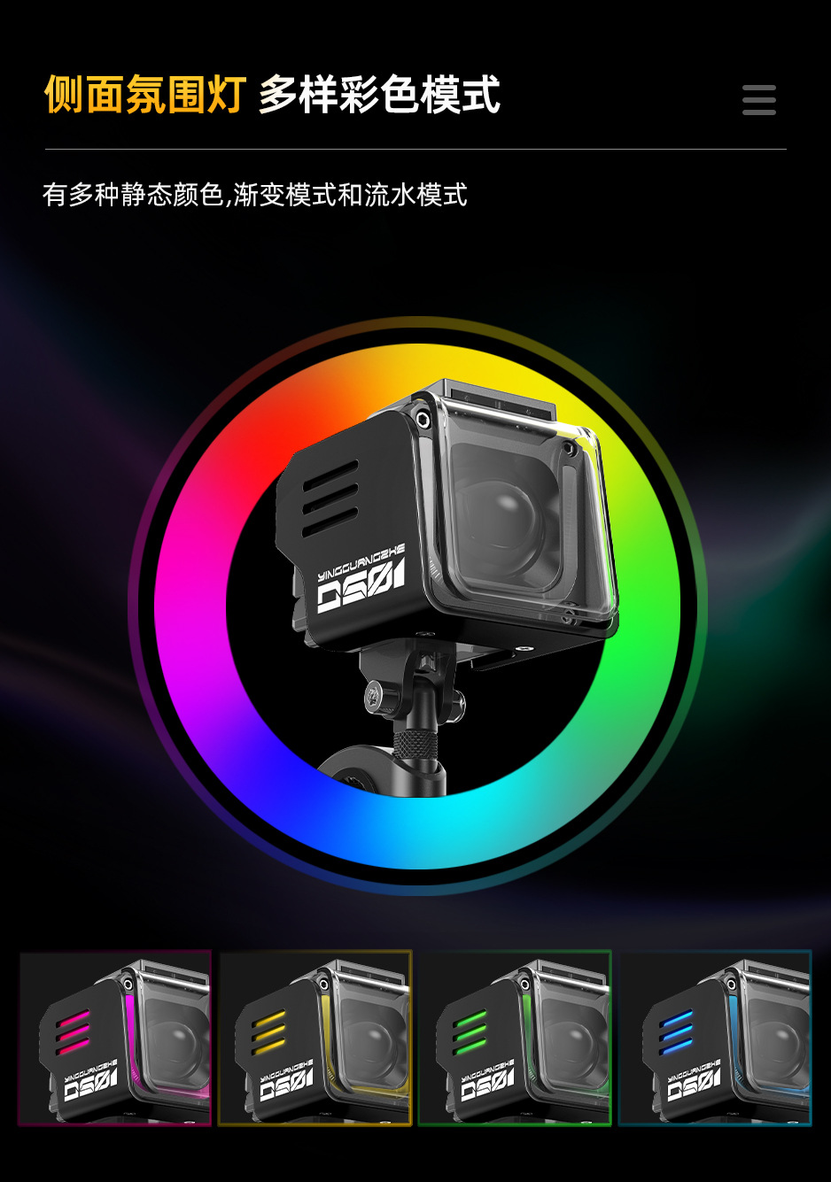 Motorcycle LED spotlight, ultra-bright high and low beam, flashing headlight, suitable for electric scooters, Niu No. 9, and for modifying headlights to improve visibility on roads