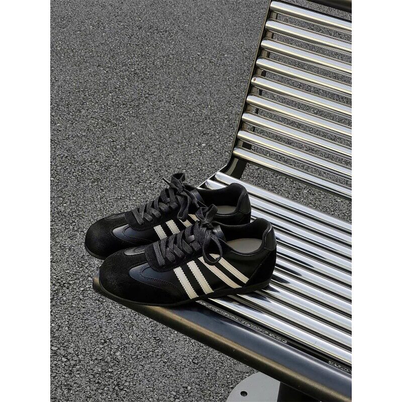 Giày sneaker nữ da thật kiểu Đức cổ điển độn gót 5 cm, lót lông giữ ấm, phối màu phong cách Maillard — Hàng có sẵn màu nâu lót lông, Hàng có sẵn màu nâu, lót lông, Hàng có sẵn màu nâu, lót đơn, Hàng có sẵn, lót đơn màu nâu