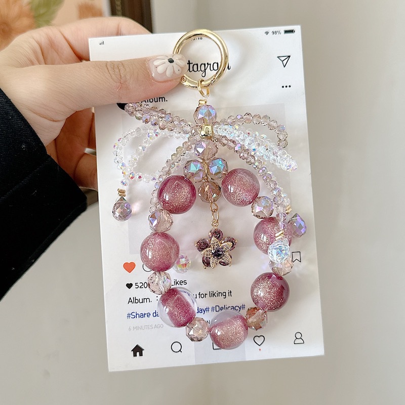 Boutique hecho a mano de alta gama para colgar cadena de teléfono móvil, cadena corta, cordón de teléfono móvil de moda, colgante de mensajero corto