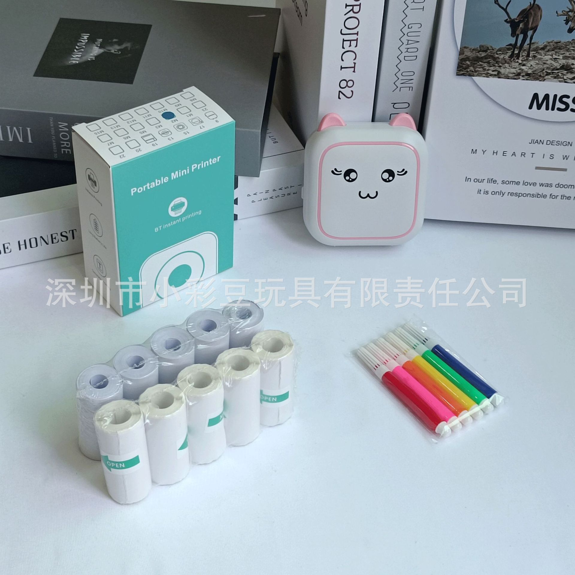 M5 파우더 + 감열지 5개 + 접착지 5개 + 컬러펜