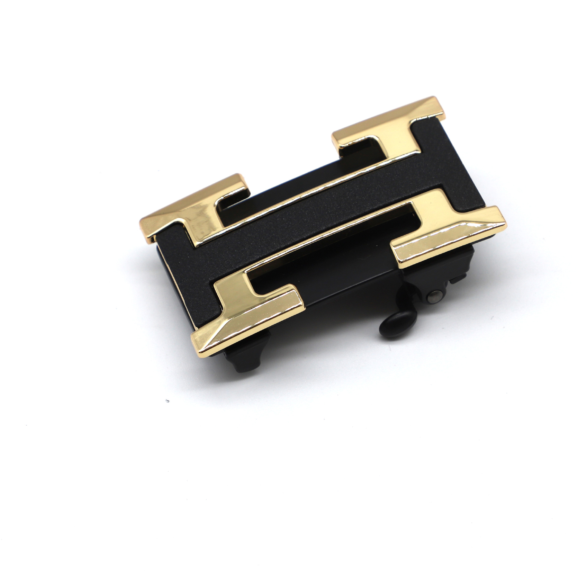 Fábrica de aleación sin dientes automático abrazadera de cinturón interna se puede personalizar con láser LOGO hombre cinturón abrazadera