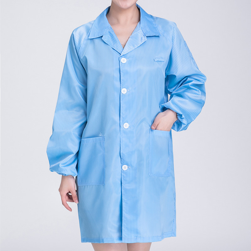 帯電防止服、防塵作業場クリーン服、フード付きワンピース服、食品電子工場コート、ストライプ防塵分割服|undefined