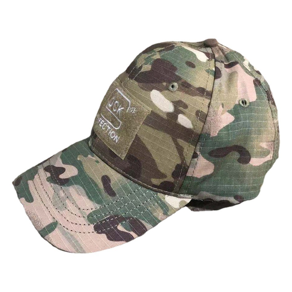 Glock Embroidered Baseball Cap Outdoor Cs Tactical Baseball Cap Military Fans Outdoor Mountaineering Fishing Sunshade Ready Stock Cross-Border