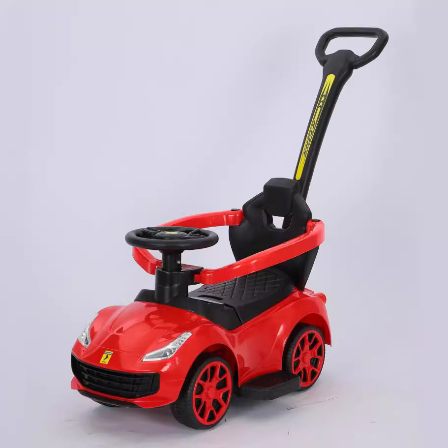 Niños de cuatro ruedas de torsión, patina para bebés de 1 - 3 años de edad, se puede sentar con música swing con patina asistida de empuje manual.