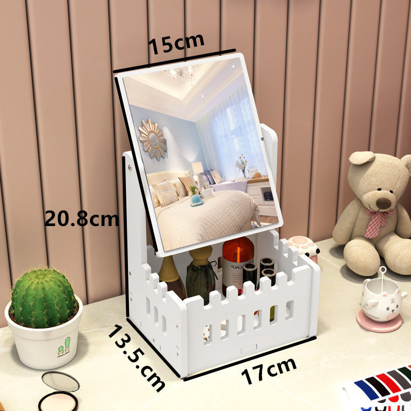 Espejo espejo de maquillaje tocador espejo de tocador escritorio de escritorio hogar dormitorio de estudiantes simple red de Internet nube espejo grande