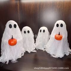 ハロウィーンパーティー装飾魔女魔法ほうき雰囲気配置道具カラー網糸カボチャ幽霊飾り