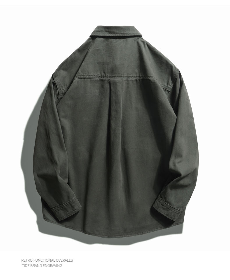 Men's Clothing supply of work shirt style jacket for men, spring and autumn style,loose casual long sleeved shirt for men_voghion.com