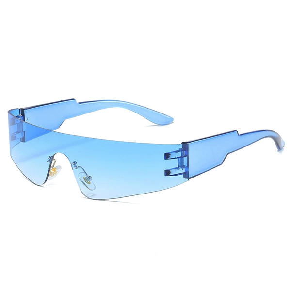 Transparent blue frame double blue film