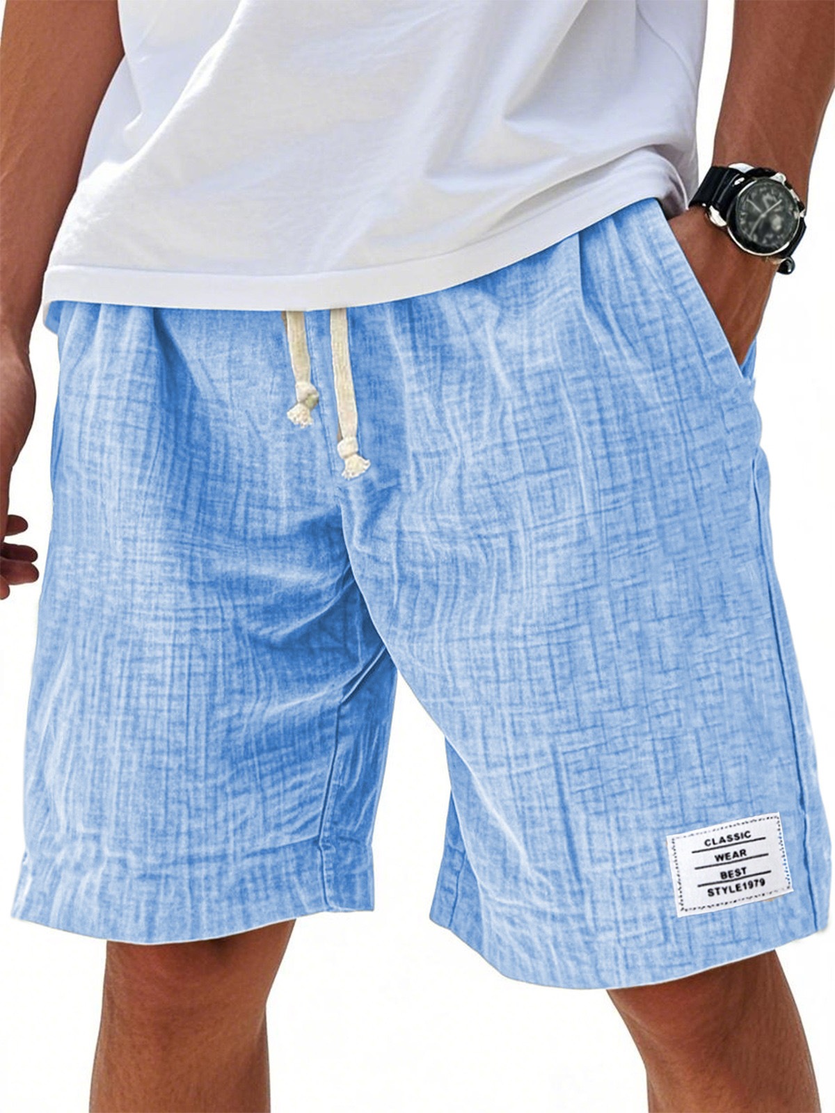 Men's Summer Casual Beach Pants Loose Fit With Pockets Style New_viptrois.com