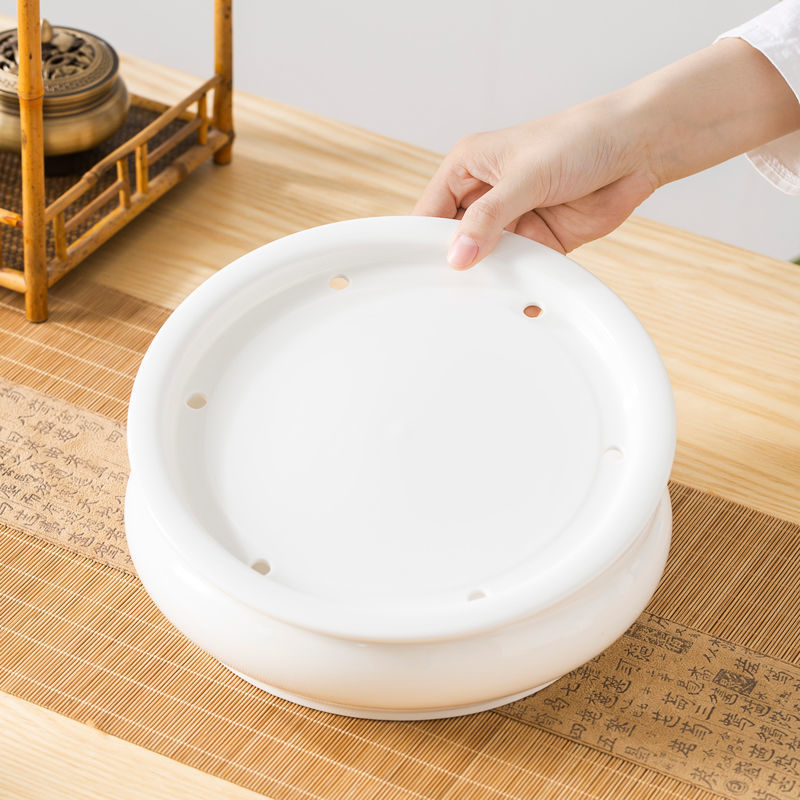 Cuenco de cubierta de porcelana de hueso, grasa de cordero, juego completo de té Chaoshanfu, simple ceremonia de té casera, tetera de té image 14