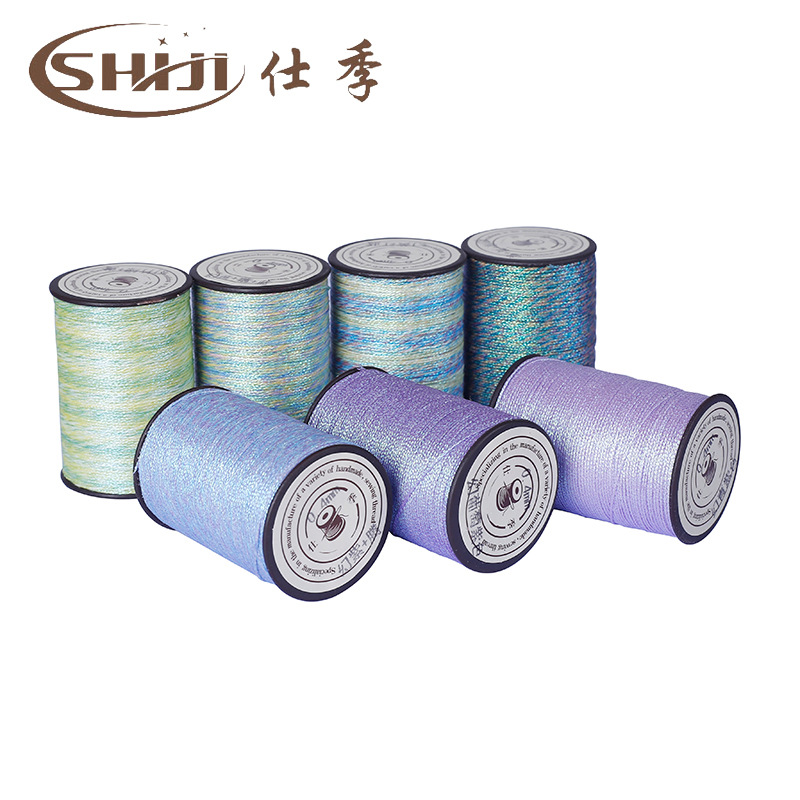 0.3 0.4 0.5mm仕季幻彩彩金蜡线手工6股蜡金线炫彩南美莲花线腊线