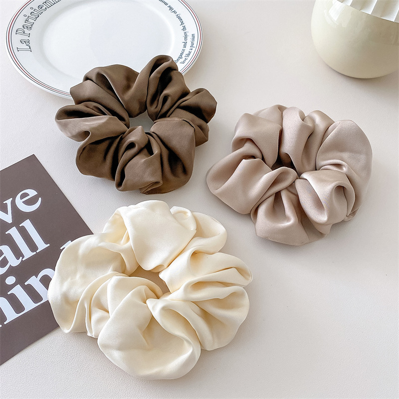 Scrunchie in raso per donna elegante elastico per acconciature_voghion.com