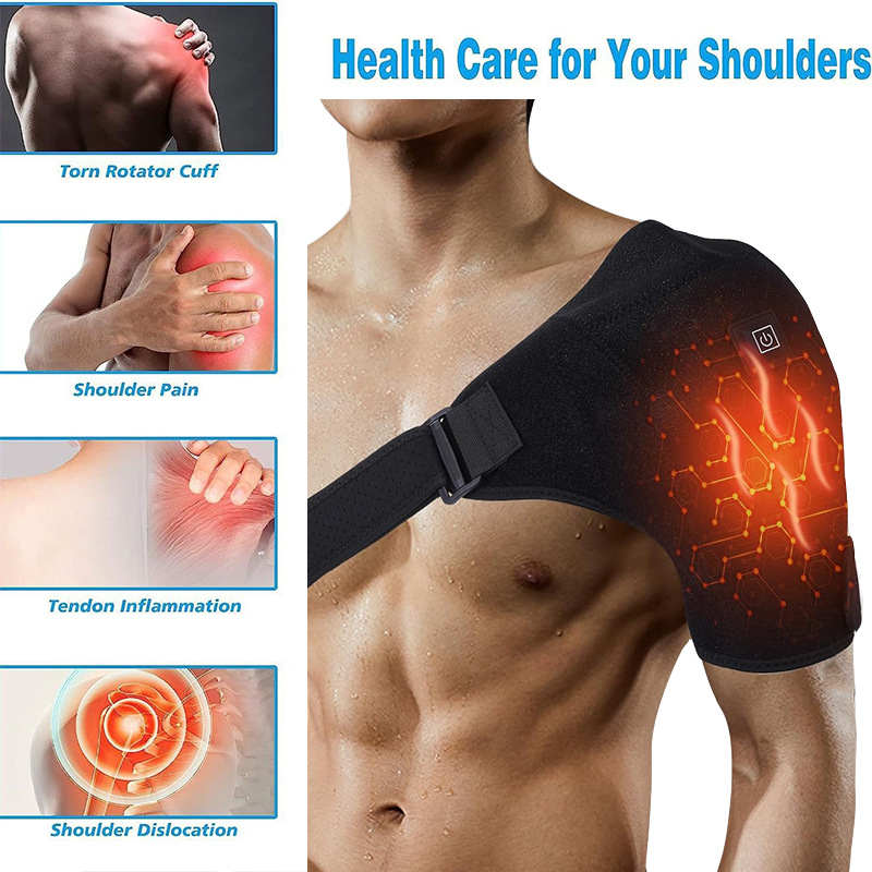 Cruz-frontera calefacción hombro pad USB calefacción eléctrica hombro pad hombro zhouyan fisioterapia calefacción caliente compresa auto-calefacción moxibustión hombro pad