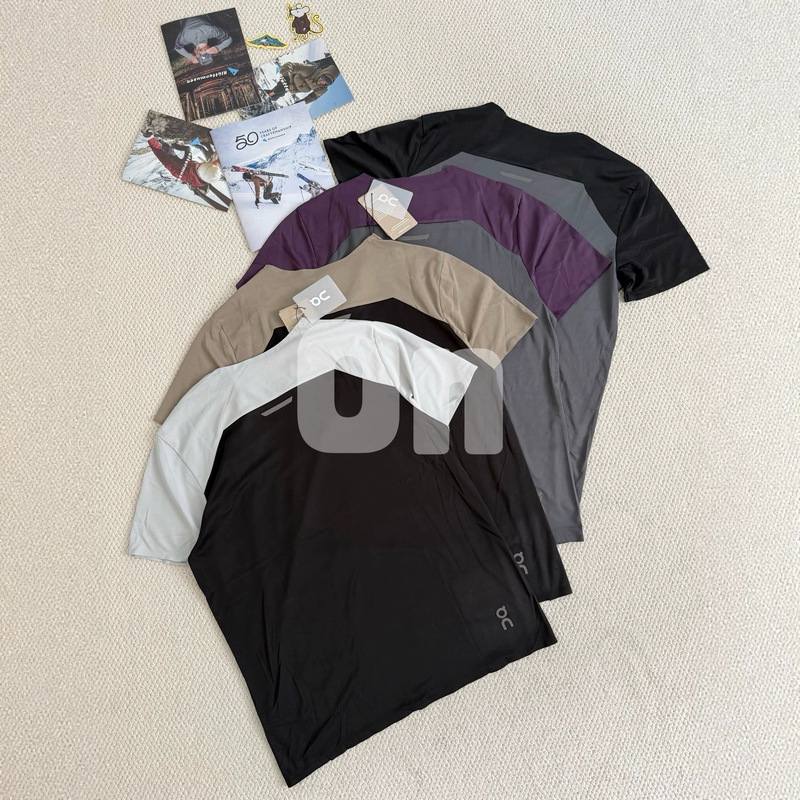On Ang Color-Blocked Quick-Dry Lightweight Comfortable Breathable Everyday Commute Versatile Sports Casual Short-Sleeve Shirt