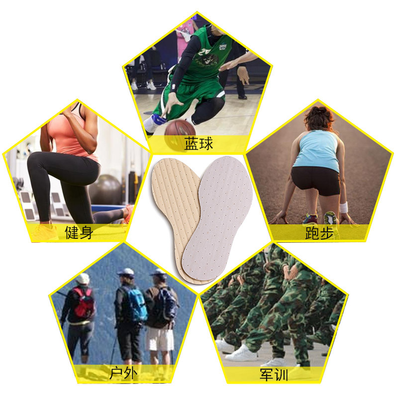 En stock al por mayor plantilla Plantilla de látex almohadilla de choque cómodo suave transpirable sudor-absorbente hombres y mujeres estilo de una sola pieza de entrega