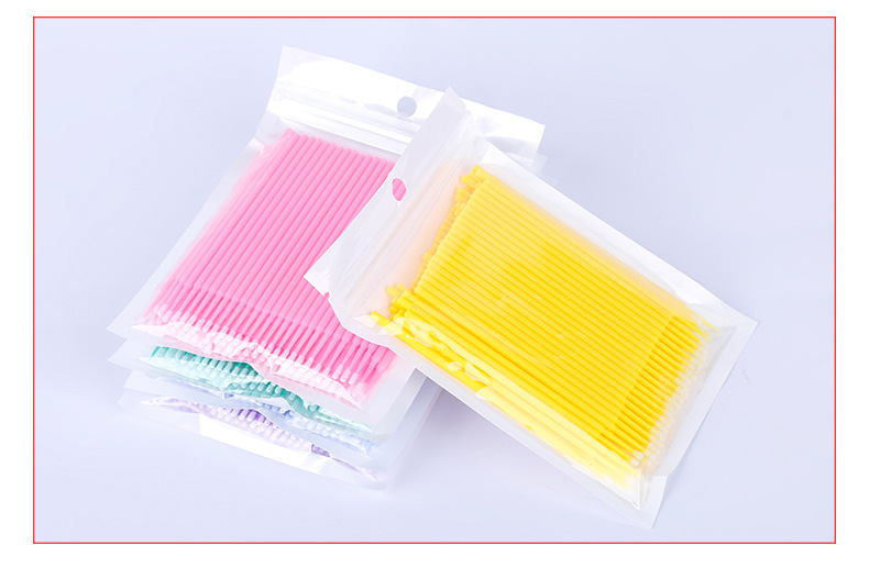 New tattoo and false eyelash cleaning cotton swab, disposable cleaning stick, quick removal false eyelash cotton swab undefined