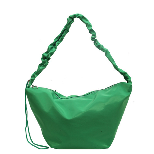 Bags  New Korean Style Simple Solid Color Pleated Cloud Bag Versatile Casual Dumpling Shape Single Shoulder Crossbody Bag for Women