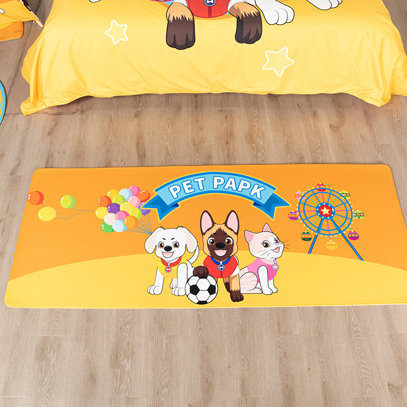 Hotel diseño de la habitación entre padres e hijos hotel para niños lindo tema de dibujos animados para mascotas decoración de la habitación familiar cama cubierta cama cola toalla almohada