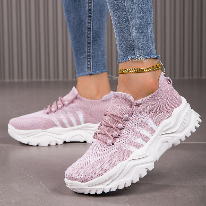 Cross-border White Torre Shoes Women's Shoes Spring New Mesh Sports Casual Running Travel Shoes Women's Platform Lazy Shoes