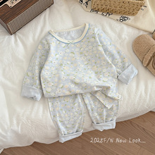 春秋男女童无骨秋衣秋裤内衣套装宝宝纯棉莱卡居家服儿童家居服