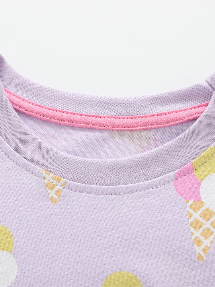 Transfronterizo malwee pijamas de niñas verano nuevo estilo europeo y americano niños de cuello redondo de manga corta lindos set de verano para niñas