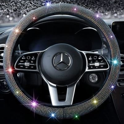 Steering wheel cover Steering Wheel Cover with Inner - ab-colored-diamond-38cm