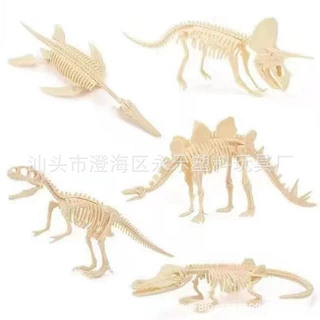生产5款儿童过家家模拟考古挖掘塑料恐龙骨架模型玩具赠品
