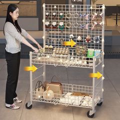 移動露店創業カート夜市露店グリッド販売促進車スーパー棚アクセサリー折り畳み展示棚