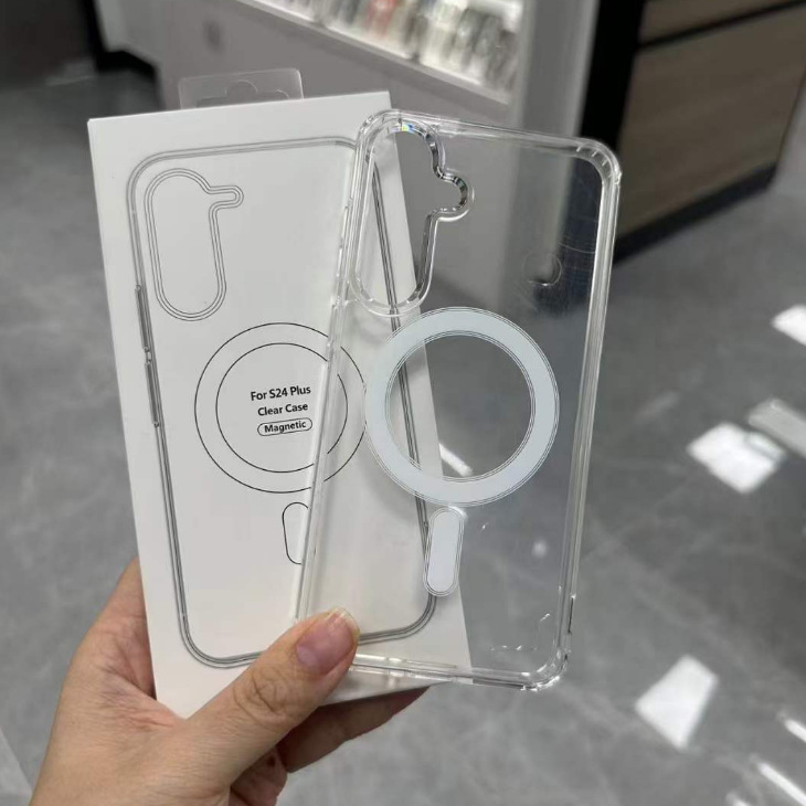 Transparent Magnetic Phone Case For Samsung S24 Ultra S23 S24 Plus_voghion.com