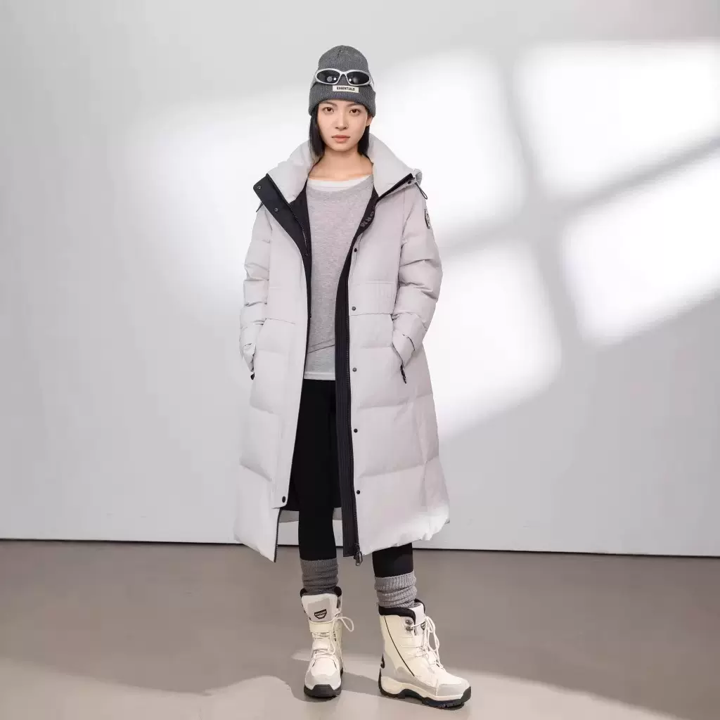 2025冬新品厂家长款鹅绒羽绒服女90新标高品质鹅绒服女冲锋衣外套