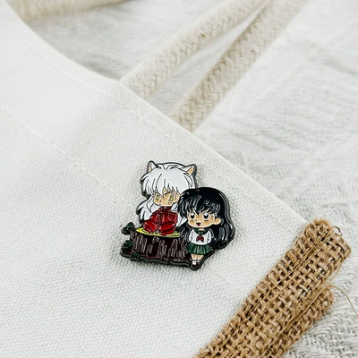 Yaxa sancaqları Couple Enamel Pins, Cute