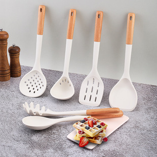 New silicone kitchenware seven-piece silicone spatula kitchen cooking kitchenware soup spoon powder claw silicone kitchenware set