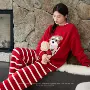 口袋秋冬条纹新款家居服