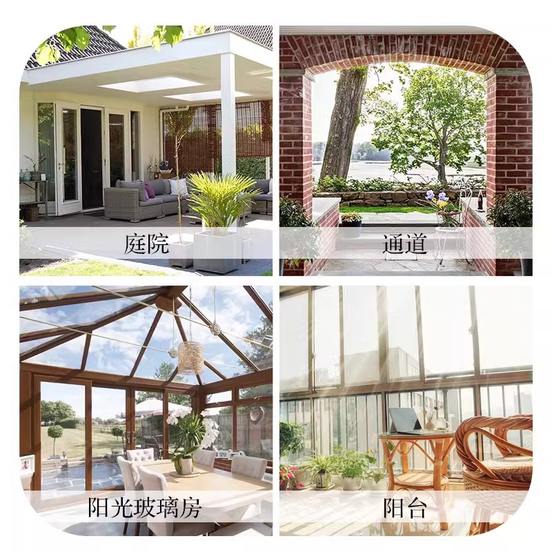 Nuevo tipo de tela de sombrilla Shaoxing Keqiao al por mayor sombrilla al aire libre cortina impermeable cortina de velcro sin agujeros productos terminados