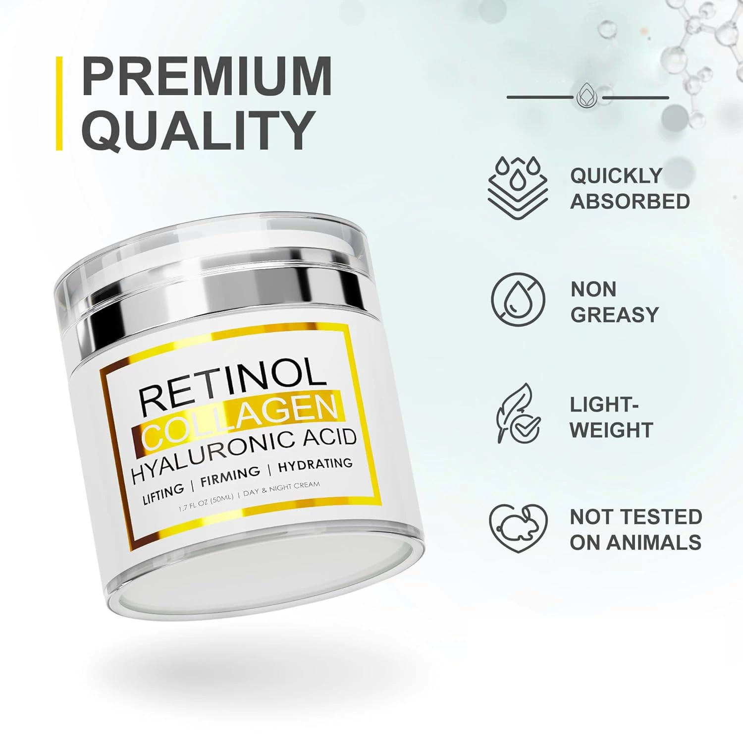 TK Amazon Горячие продажи ретинол крем для лица Retinol Cream Гиалуроновая кислота Увлажняющий источник завод поддерживает OE M