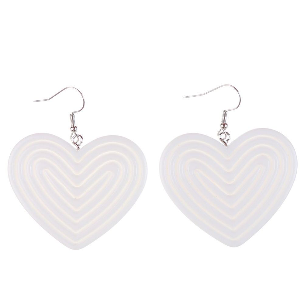 1 Paire Décontractée Style Simple Forme De Cœur Plastique Des Boucles D'Oreilles display picture 11