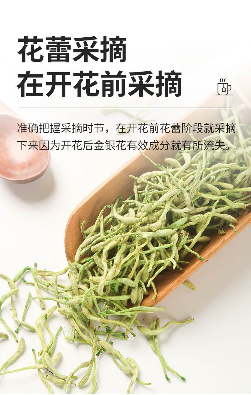 Dried Honeysuckle Flower Buds Jin Yin Hua Loose Herbal Tea for Traditional Wellness in use