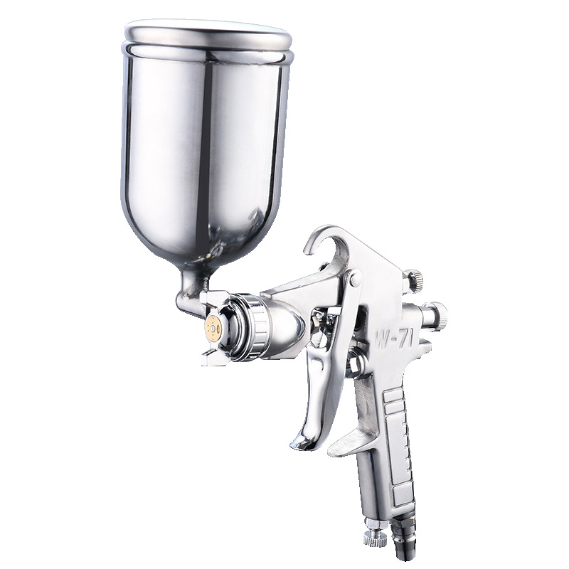 W71喷漆枪喷涂汽车油漆壶 气动家用机油涂料乳胶漆高雾化喷枪工具