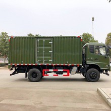 东风天龙外贸厢式货车,6x2康明斯245马力厢式运输车出口供货卡车