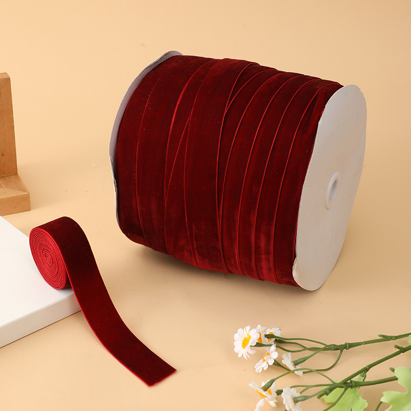 Cinta de terciopelo de 2,5 cm de ancho, cinta de gamuza, zapatos, sombreros, lazo, accesorios de ropa, accesorios de bricolaje, cinta de lana