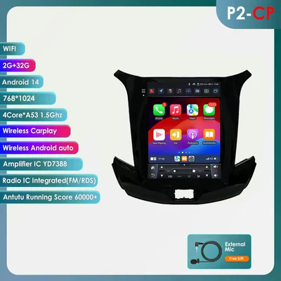 Suitable for Chevrolet Cruze Car Navigator 15-18 Models Cruze Android Smart Large Screen All-In-One Gps (DVD Navigation) - 232g-wifi-version-quad-core-carplay-97inch-suitable-for-08-12-chevrolet-cruze-j300