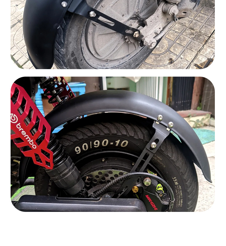 Suitable for Deep 007/009 Rear Wheel Mudguard Thickened Stainless Steel Waterproof Mudguard Rear Wheel Modification
