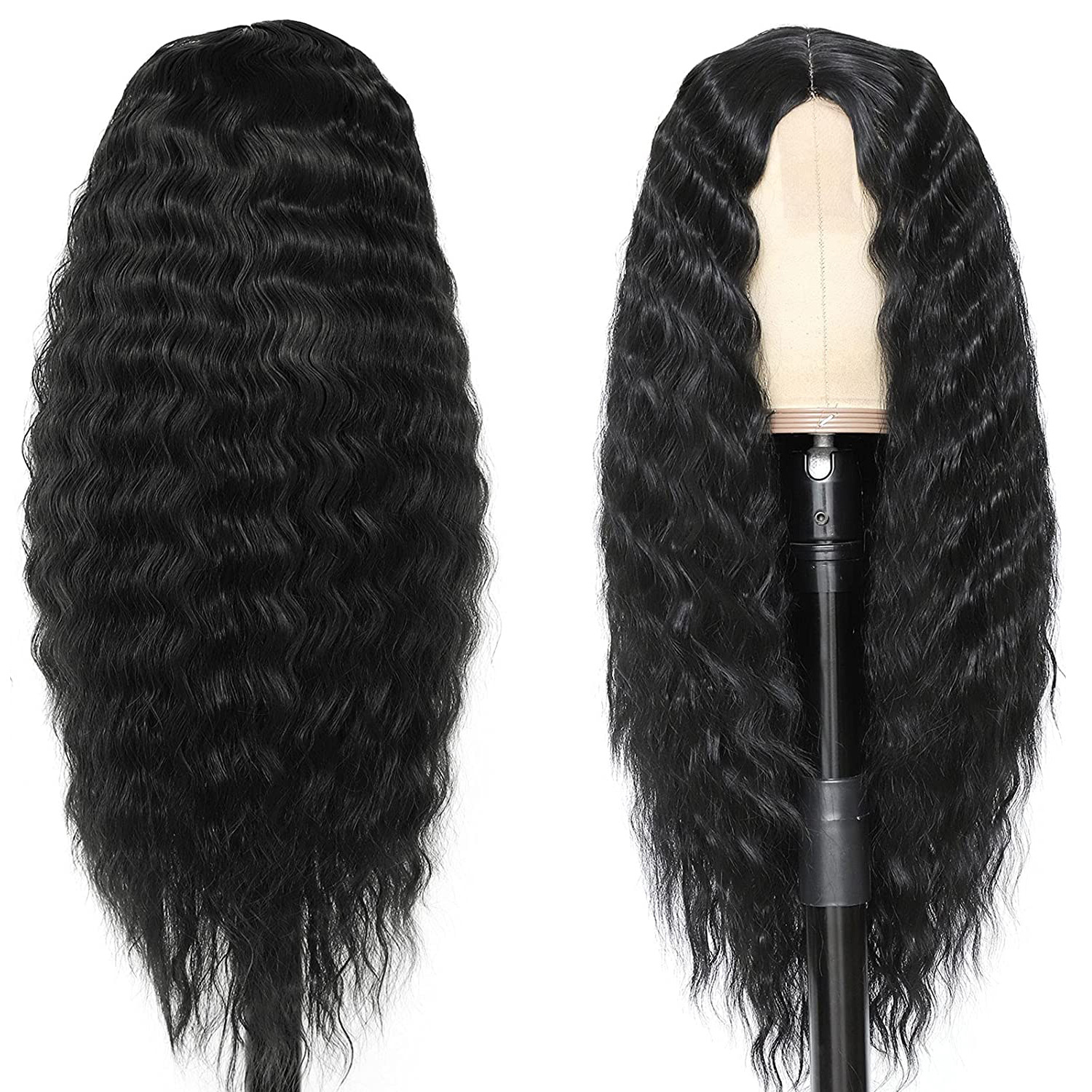 Spot second hair factory direct cross-border European and American women's wig deep wave lace wigs small lace