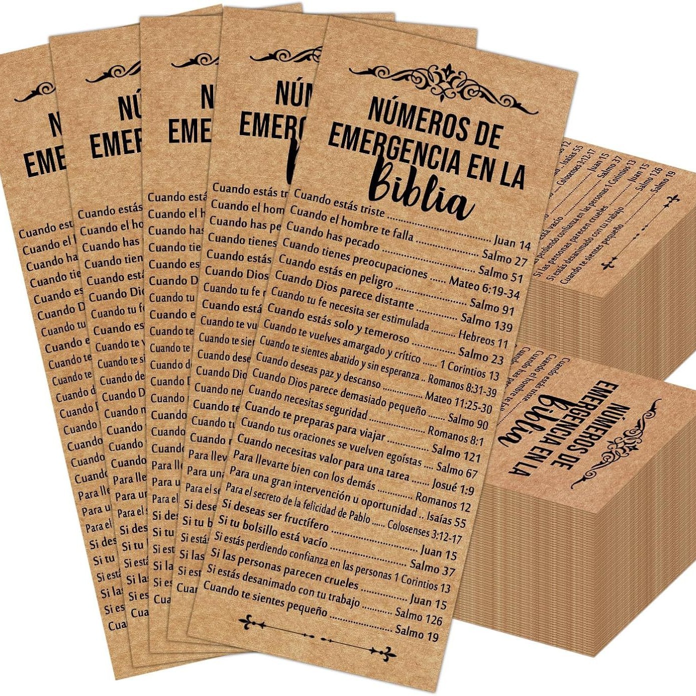 亚马逊爆款西班牙语圣经书签励志贺卡基督教教师奖品礼物可批发