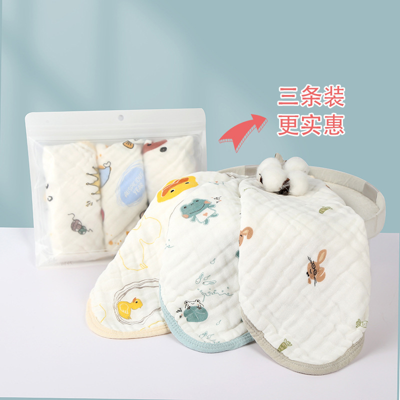 6 layers of washed gauze square towel 3 a package of baby saliva towel feeding towel small towel 30*30CM