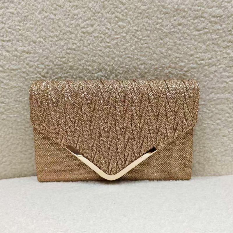 Cross-border nueva bolsa de cena de damas lujosa esquinilla pliegue de alta sensación bolsas de mano bolsa de fiesta de moda bolsa de cena