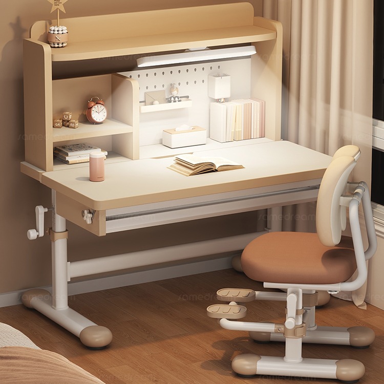 Sanmeng Kidsren's Study Table Liftable Writing Table Primary School Students Home Desk Homework Table Simple Desks and Chairs