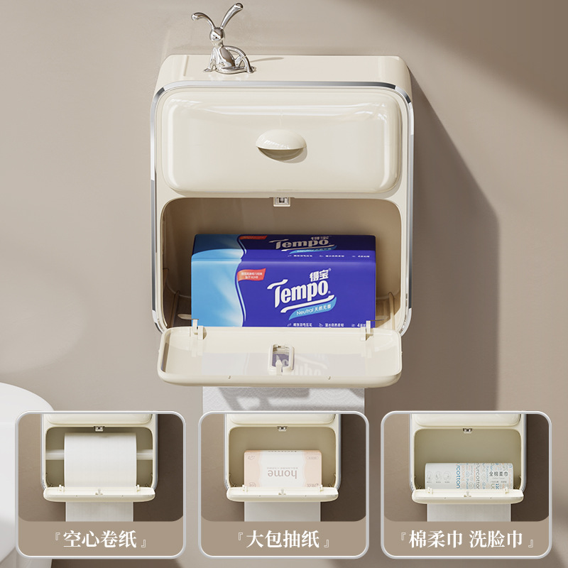Caja de papel higiénico rollo de papel higiénico titular de papel rollo caja de papel sanitario caja de papel higiénico caja de pañuelos caja de papel higiénico montado en la pared