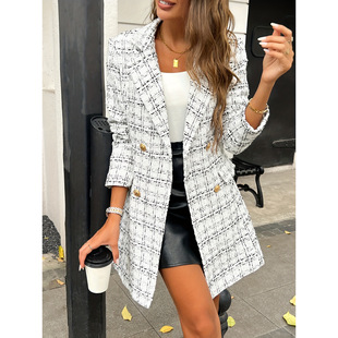 N 46951 Women's Plaid Collar Jacket ���ӷ��I����